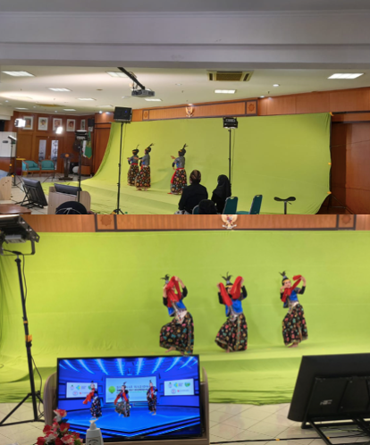 Virtual production green screen dengan penari tradisional dan teknologi Axximetry 3D
