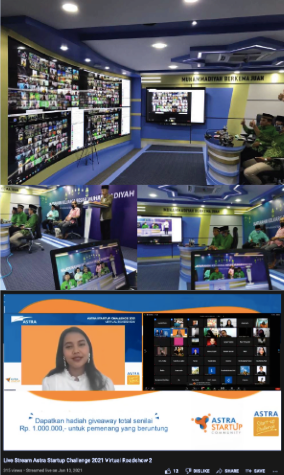 Studio webinar Setara Media Kreasi untuk acara Milad Muhammadiyah